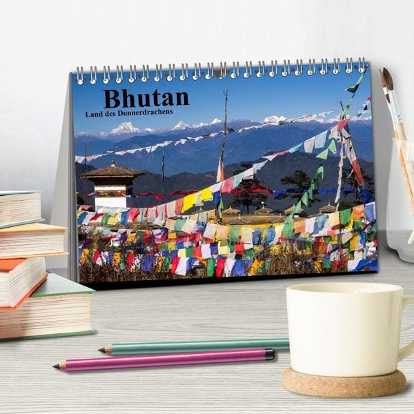 Produktbild: Bhutan 2026 - Land des Donnerdrachens (Tischkalender 2026 DIN A5 quer), CALVENDO Monatskalender
