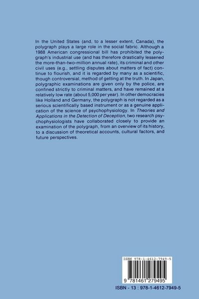 Produktbild: Theories and Applications in the Detection of Deception
