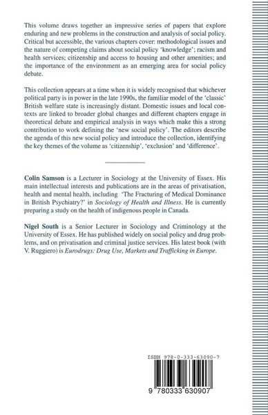 Produktbild: The Social Construction of Social Policy