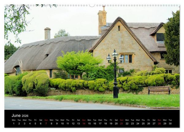 Produktbild: Cotswold Cottages (High Quality Premium Wall Calendar 2026 DIN A2 landscape),CALVENDO 12 Month Wall Calendar