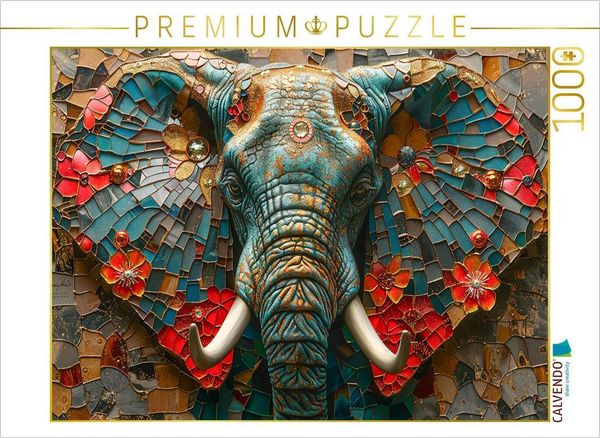 Produktbild: CALVENDO Puzzle Ein Motiv aus dem Kalender Elefantastisch | 1000 Teile Lege-Gr&ouml;&szlig;e 64x48cm Foto-Puzzle f&uuml;r gl&uuml;ckliche Stunden