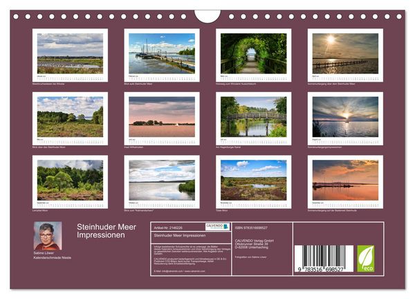 Produktbild: Steinhuder Meer Impressionen (Wandkalender 2026 DIN A4 quer), CALVENDO Monatskalender