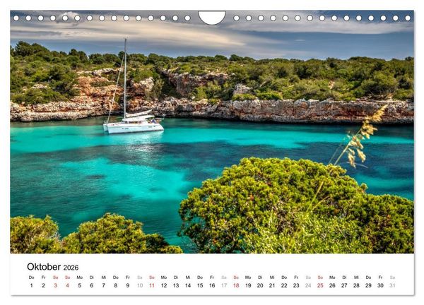 Produktbild: Mallorca - Trauminsel des S&uuml;dens (Wandkalender 2026 DIN A4 quer), CALVENDO Monatskalender