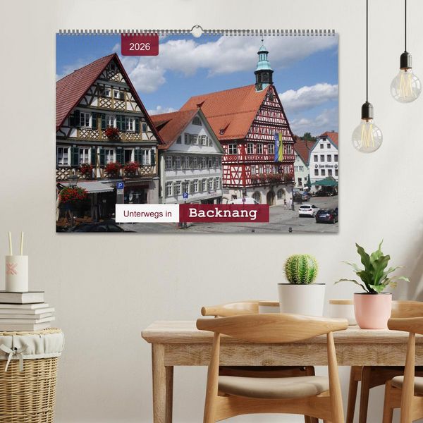 Produktbild: Unterwegs in Backnang (Wandkalender 2026 DIN A2 quer), CALVENDO Monatskalender