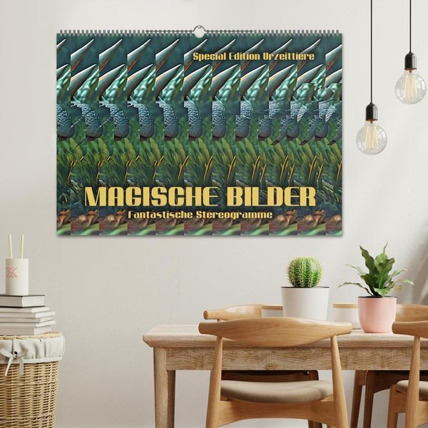 Produktbild: Magische Bilder - fantastische Stereogramme (Wandkalender 2026 DIN A2 quer), CALVENDO Monatskalender