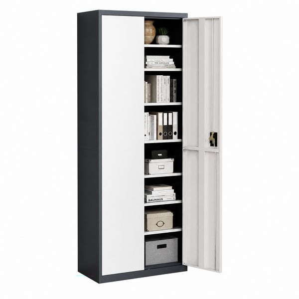 Produktbild: Stahl Schuhschrank Malivo 80 x 180 x 40 cm