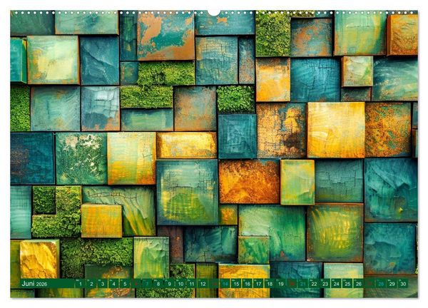 Produktbild: Patchwork - Farben und Formen (Wandkalender 2026 DIN A2 quer), CALVENDO Monatskalender