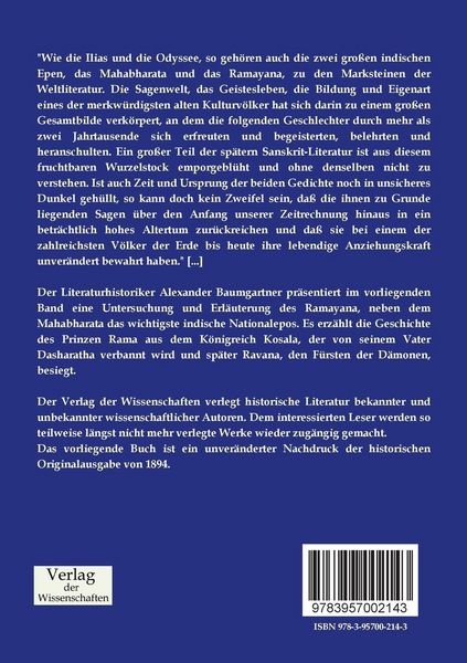 Produktbild: Das Ramayana und die Rama-Literatur der Inder