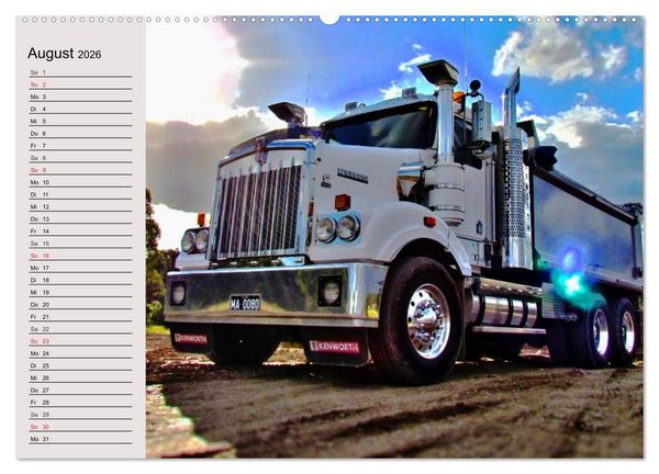 Produktbild: US-Trucks. Faszination Langhauber (Wandkalender 2026 DIN A2 quer), CALVENDO Monatskalender