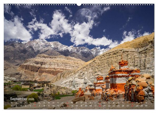 Produktbild: Faszinierende Landschaften der Welt: K&ouml;nigreich Mustang (hochwertiger Premium Wandkalender 2026 DIN A2 quer), Kunstdruck in Hochglanz