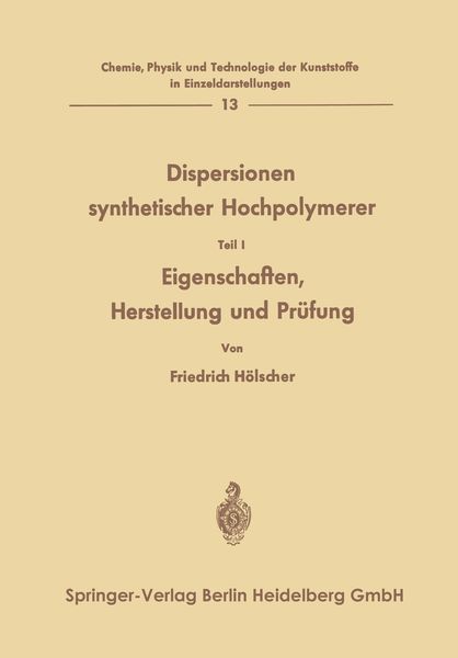 Produktbild: Dispersionen synthetischer Hochpolymerer