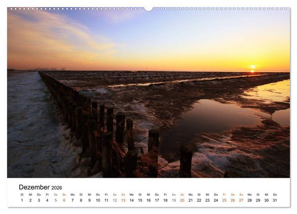 Produktbild: Nordseebad Wremen - Strandimpressionen (hochwertiger Premium Wandkalender 2026 DIN A2 quer), Kunstdruck in Hochglanz
