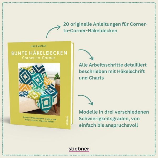Produktbild: Bunte H&auml;keldecken Corner-to-Corner