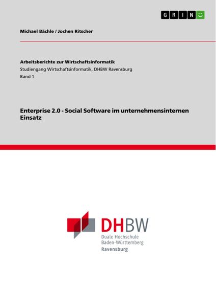 Produktbild: Enterprise 2.0 - Social Software im unternehmensinternen Einsatz