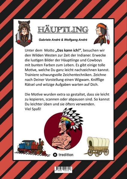 Produktbild: CRAFTBOOK - H&Auml;UPTLING - INDIANER - WIGWAM - PFERDE - TOMAHAWKS - TIPI - EISENBAHN - MALMOTIVE - KNIFFLIGE R&Auml;TSEL - TUTORIAL - LUSTIGE AUFGABEN