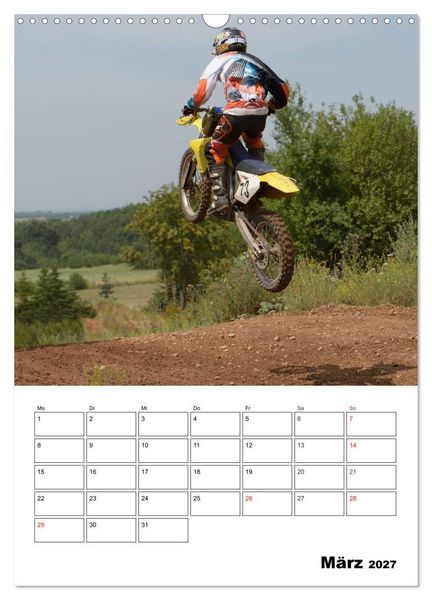 Produktbild: Motocross Terminplaner (Wandkalender 2027 DIN A3 hoch), CALVENDO Monatskalender