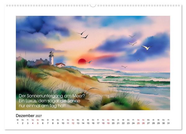 Produktbild: Meer, Strand und Wellen (Wandkalender 2027 DIN A2 quer), CALVENDO Monatskalender