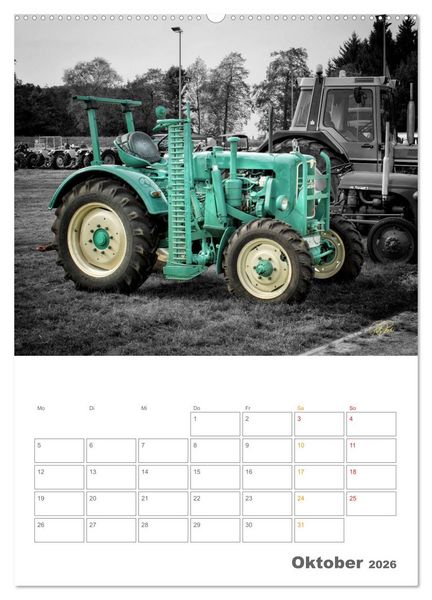 Produktbild: Oldtimer - Trecker Liebe (Wandkalender 2026 DIN A2 hoch), CALVENDO Monatskalender