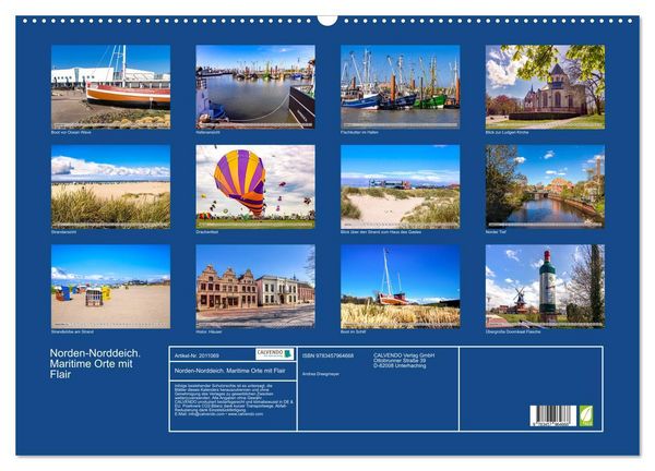 Produktbild: Norden-Norddeich. Maritime Orte mit Flair (Wandkalender 2026 DIN A2 quer), CALVENDO Monatskalender