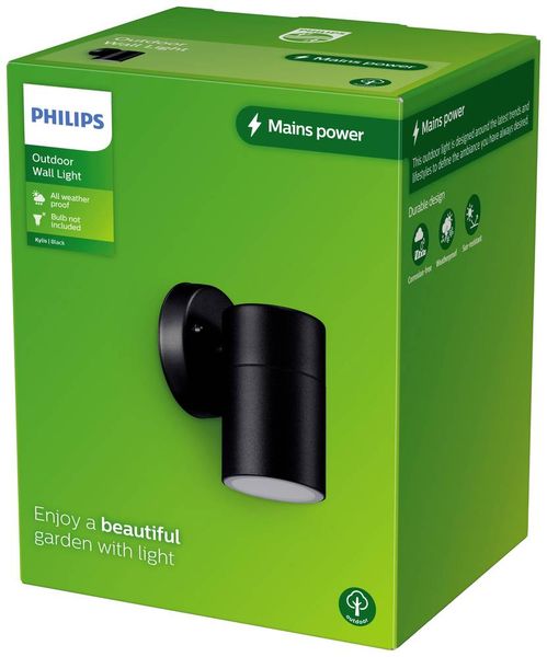 Produktbild: Philips LED Kylis 8720169266551 LED-Au&szlig;enwandleuchte GU10 Schwarz