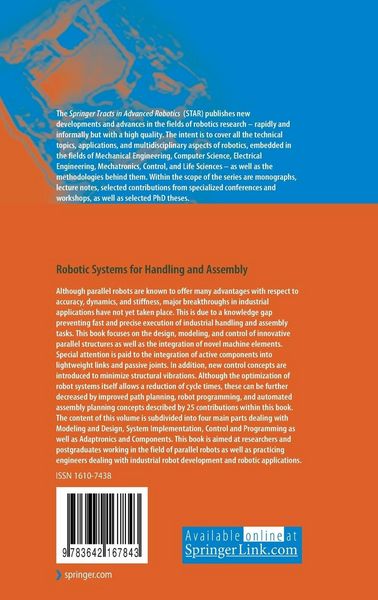 Produktbild: Robotic Systems for Handling and Assembly