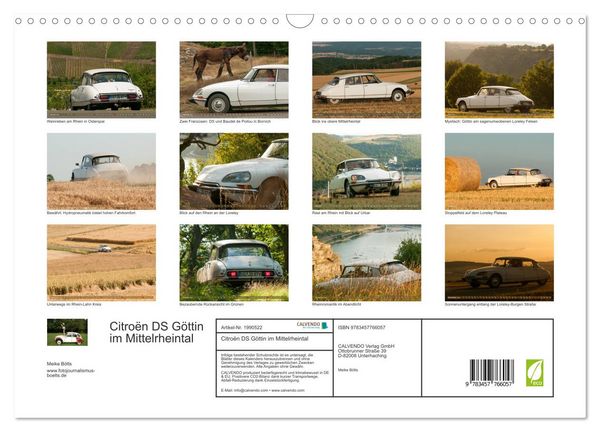 Produktbild: Citro&euml;n DS G&ouml;ttin im Mittelrheintal (Wandkalender 2026 DIN A3 quer), CALVENDO Monatskalender