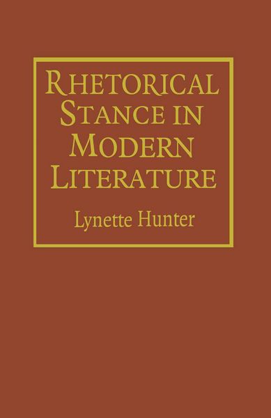 Produktbild: Rhetorical Stance in Modern Literature