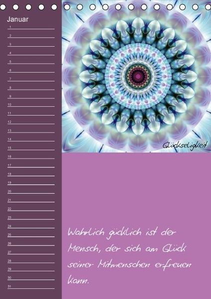 Produktbild: Mandala - Spiegel der Seele / immerw&auml;hrender Geburtstagskalender (Tischkalender immerw&auml;hrend DIN A5 hoch)