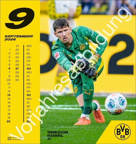 Produktbild: BVB Postkartenkalender 2027