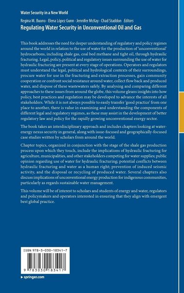 Produktbild: Regulating Water Security in Unconventional Oil and Gas