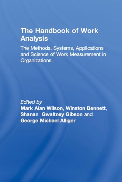 Produktbild: The Handbook of Work Analysis