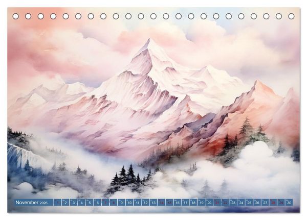 Produktbild: Die Magie der Bergwelt (Tischkalender 2026 DIN A5 quer), CALVENDO Monatskalender