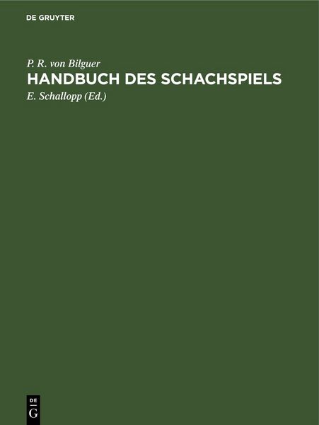 Produktbild: Handbuch des Schachspiels