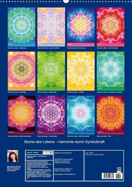 Produktbild: Blume des Lebens - Harmonie durch Symbolkraft (Wandkalender 2020 DIN A2 hoch)