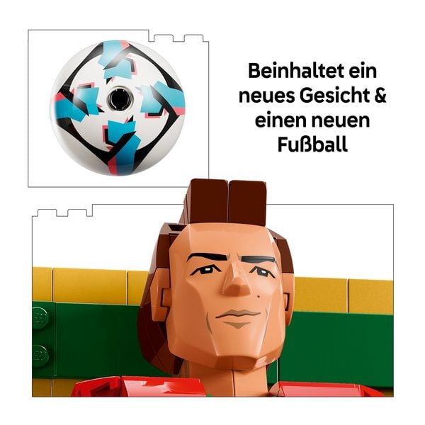 Produktbild: LEGO Editions 43016 Cristiano Ronaldo, Fu&szlig;balllegende, Bauset f&uuml;r Kinder; Fu&szlig;ball-Deko