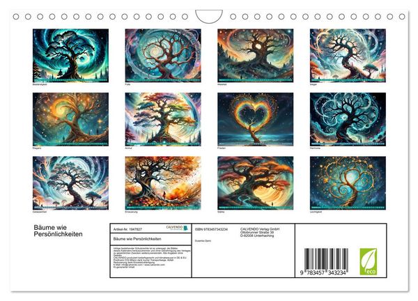 Produktbild: B&auml;ume wie Pers&ouml;nlichkeiten (Wandkalender 2026 DIN A4 quer), CALVENDO Monatskalender