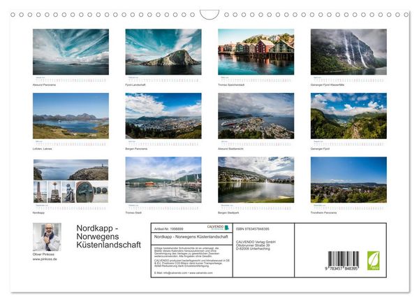 Produktbild: Nordkapp - Norwegens K&uuml;stenlandschaft (Wandkalender 2026 DIN A3 quer), CALVENDO Monatskalender