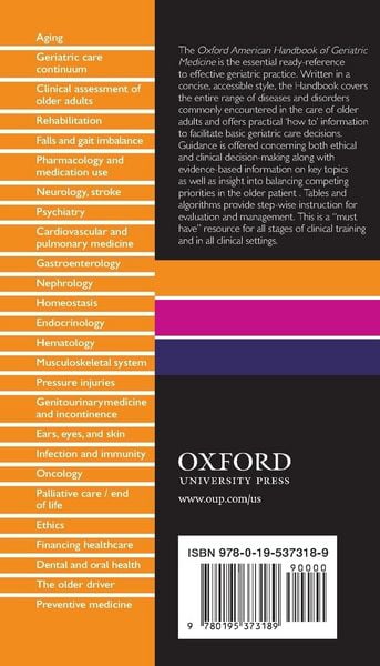 Produktbild: Oxford American Handbook of Geriatric Medicine