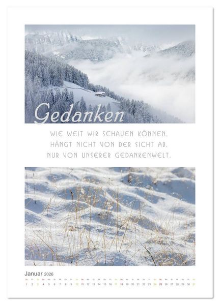 Produktbild: Quellen der Inspiration (Wandkalender 2026 DIN A4 hoch), CALVENDO Monatskalender
