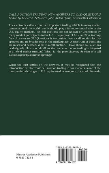Produktbild: Call Auction Trading