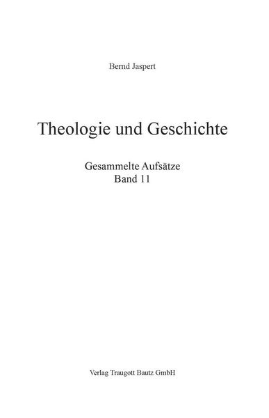 Produktbild: Theologie und Geschichte