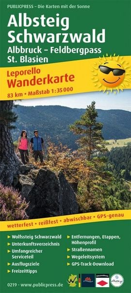 Produktbild: Albsteig, Schwarzwald, Albbruck - Feldbergpass, St. Blasien 1:35 000