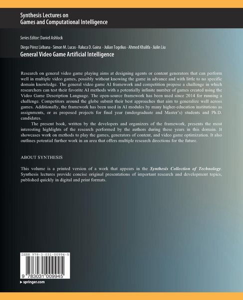 Produktbild: General Video Game Artificial Intelligence