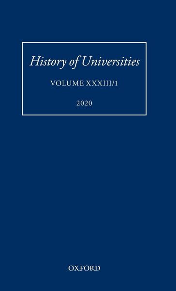 Produktbild: History of Universities XXXIII/1