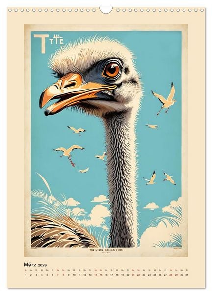 Produktbild: Zoo Vintage-Poster (Wandkalender 2026 DIN A3 hoch), CALVENDO Monatskalender