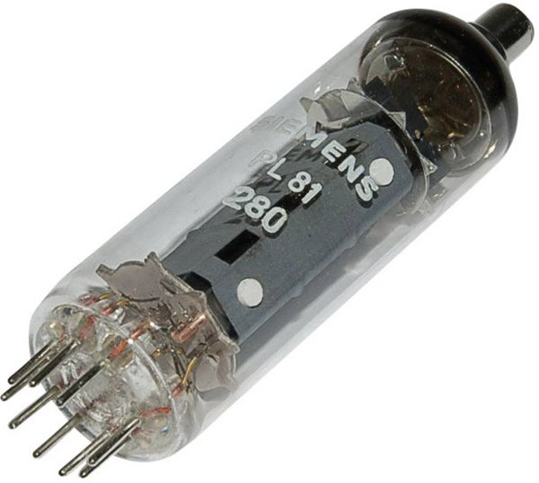 Produktbild: Siemens PL 81 = 21 A 6 Elektronenr&ouml;hre Pentode 170 V 45 mA Polzahl: 9 Sockel: Noval Inhalt 1 St.