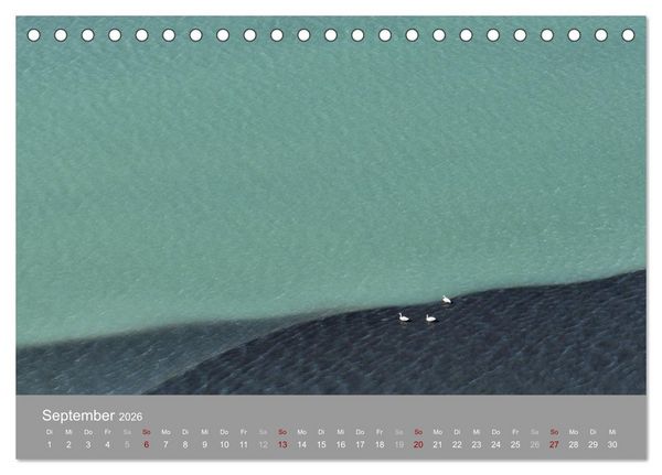 Produktbild: Naturkunst - Luftbilder (Tischkalender 2026 DIN A5 quer), CALVENDO Monatskalender