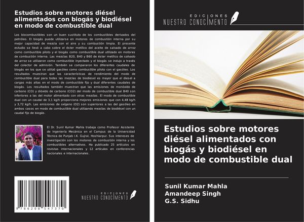 Produktbild: Estudios sobre motores di&eacute;sel alimentados con biog&aacute;s y biodi&eacute;sel en modo de combustible dual