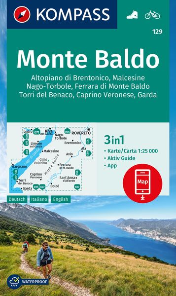 Produktbild: KOMPASS Wanderkarte 129 Monte Baldo, Malcesine, Nago-Torbole