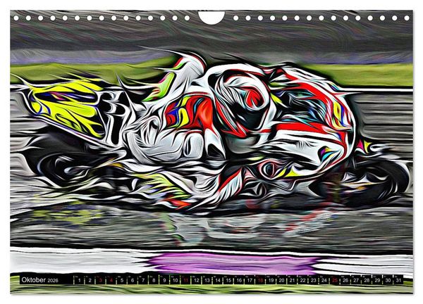 Produktbild: Fullspeed on two Wheels (Wandkalender 2026 DIN A4 quer), CALVENDO Monatskalender